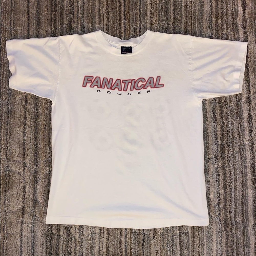Vintage 90s Fanatical Soccer T-shirt. Condition is like new.